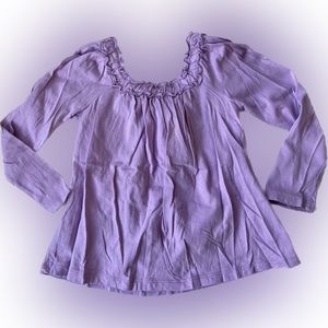 GAP Lilac Purple Ruffle Accent Girls Top Size 3